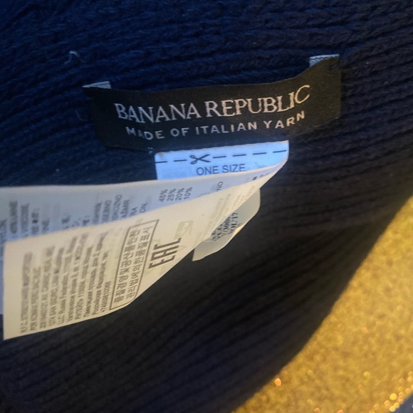 BANANA REPUBLIC Merino WOOL CASHMERE NAVY RUFFLE Scarf RARE LUX GORG COZY - Picture 5 of 7